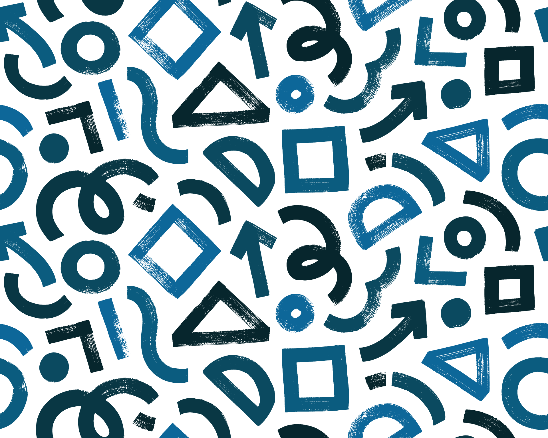 A colorful pattern with abstract shapes, including circles, squares, and arrows on a green background. No landmarks or historical buildings visible.